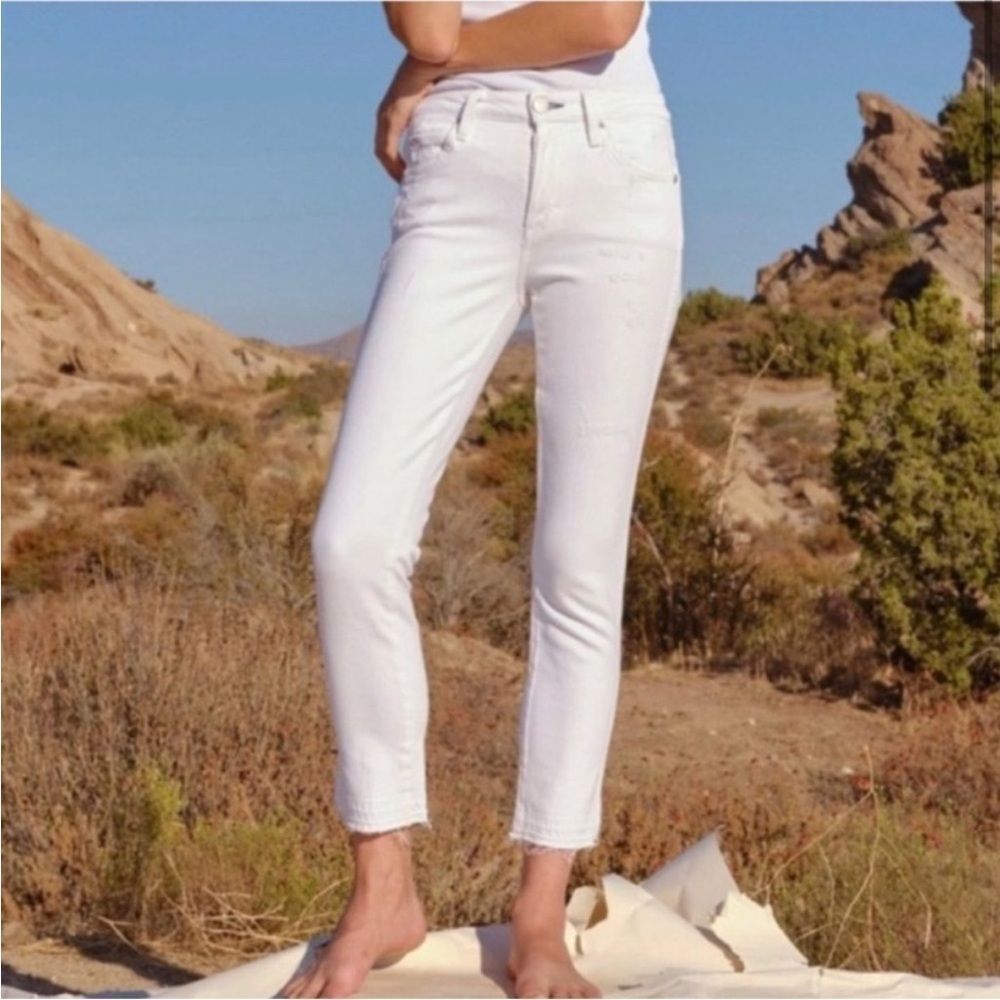 NEW AMO Babe High Rise Jeans Sea Salt 30